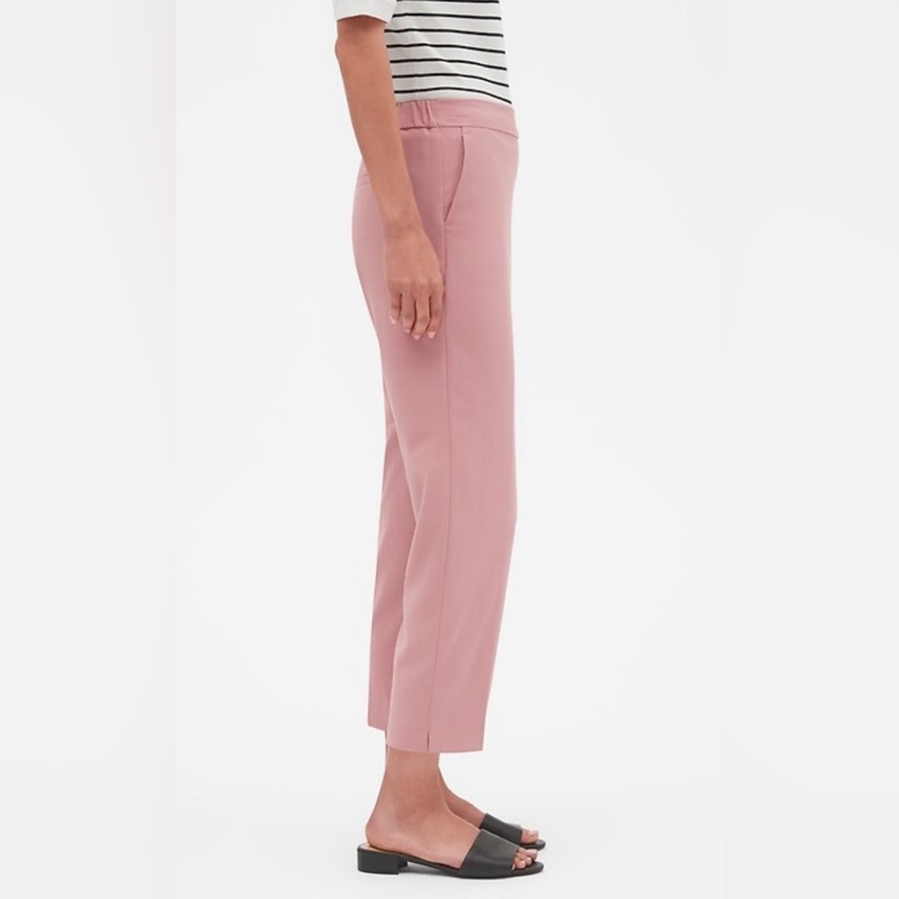 Banana Republic Factory Hayden Pull-On Tapered Fit Soft Ankle Pant Foxglove Pink